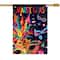 Mardi Gras Feathers and Masks Outdoor House Flag 40" x 28"